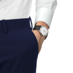 Orologio Tissot PR 100 40 mm uomo quarzo acciaio cinturino in pelle - immagine 2
