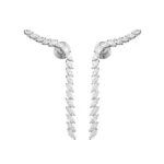 Orecchini diamanti navette oro bianco